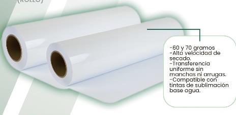 Rollo de papel de sublimación 62 gramos al por mayor en Bogotá para publicidad BTL - VENDEX