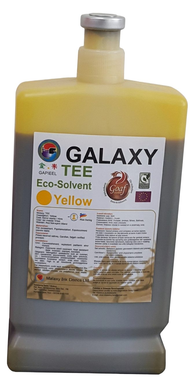 Tinta ecosolvente color amarillo al por mayor en Bogotá para publicidad BTL - VENDEX